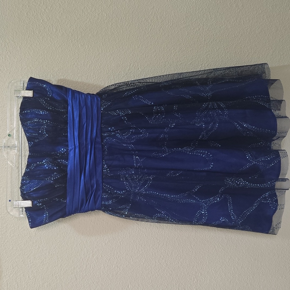 Deb Juniors Formal Blue Dress 9/10